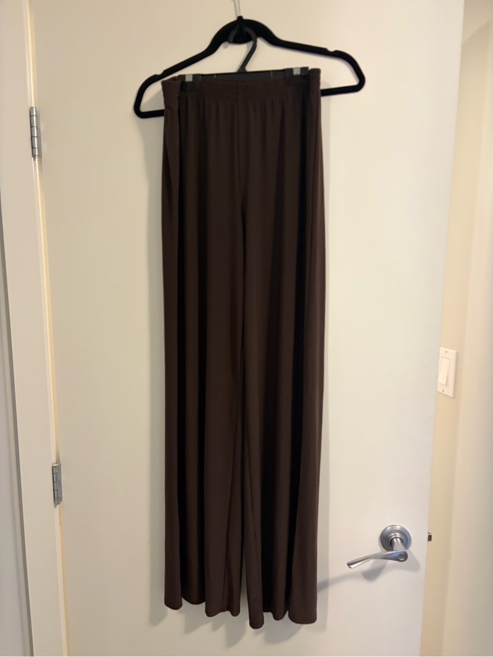 Aritzia Wide-Leg Brown Pull-On Pants